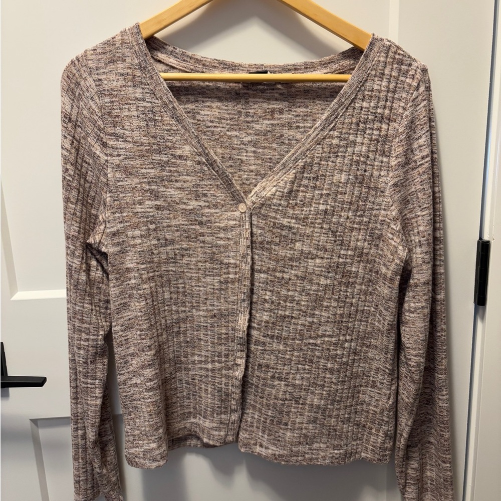 Reitmans Heathered Mauve Cardigan